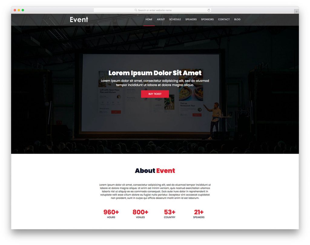 Event - Free Responsive Event Website Template - Colorlib