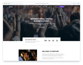 Eventure website template