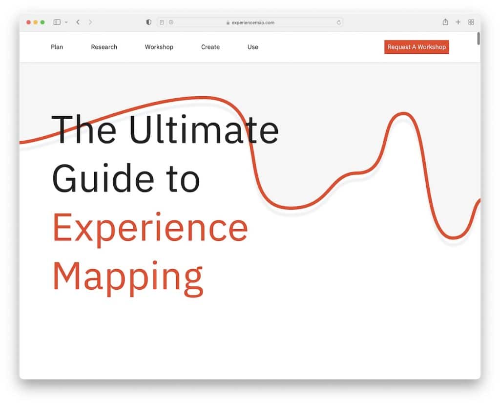 experience map informational website