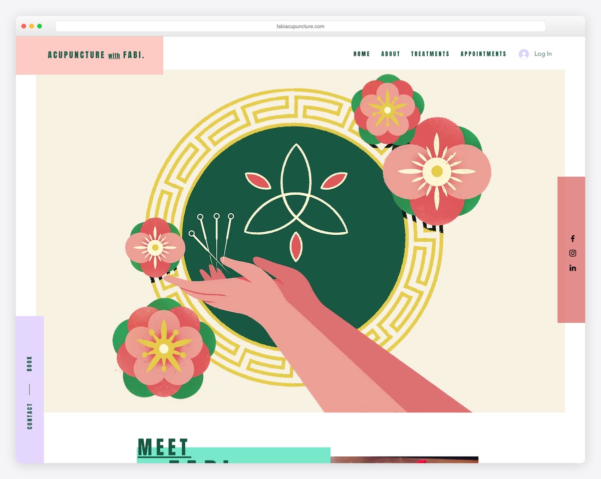 fabi acupuncture small business website