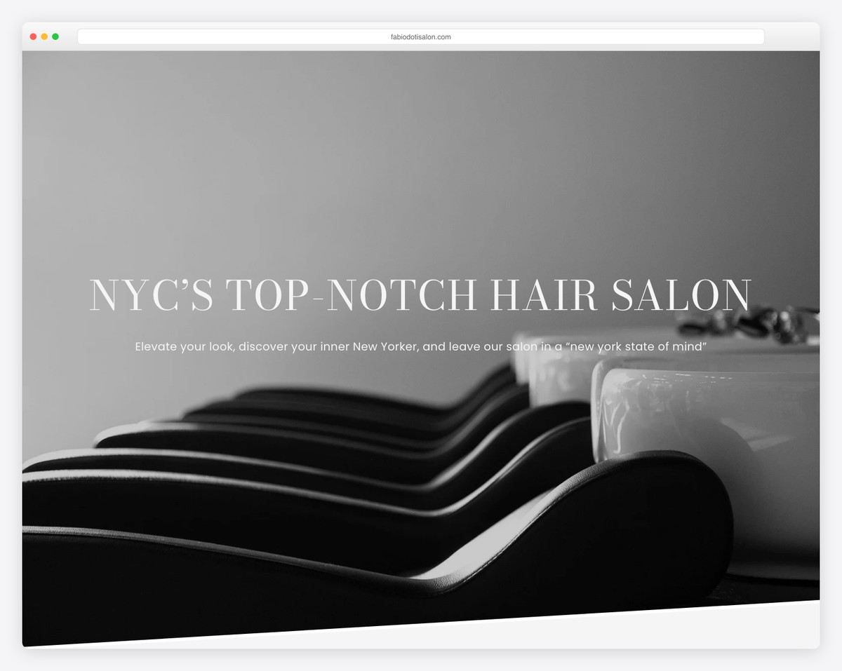 fabiodotisalon - hair salon website example - NYC