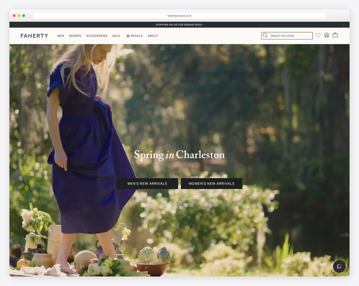 faherty brand website example