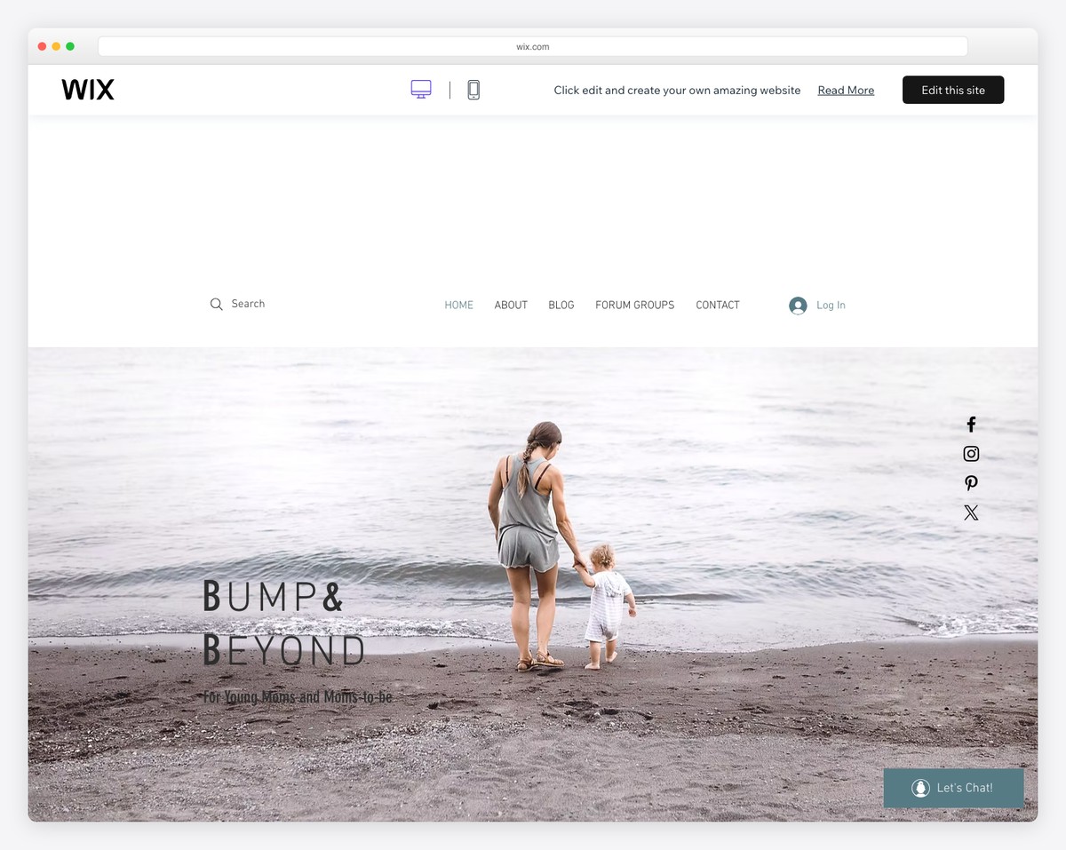 family blog wix forum