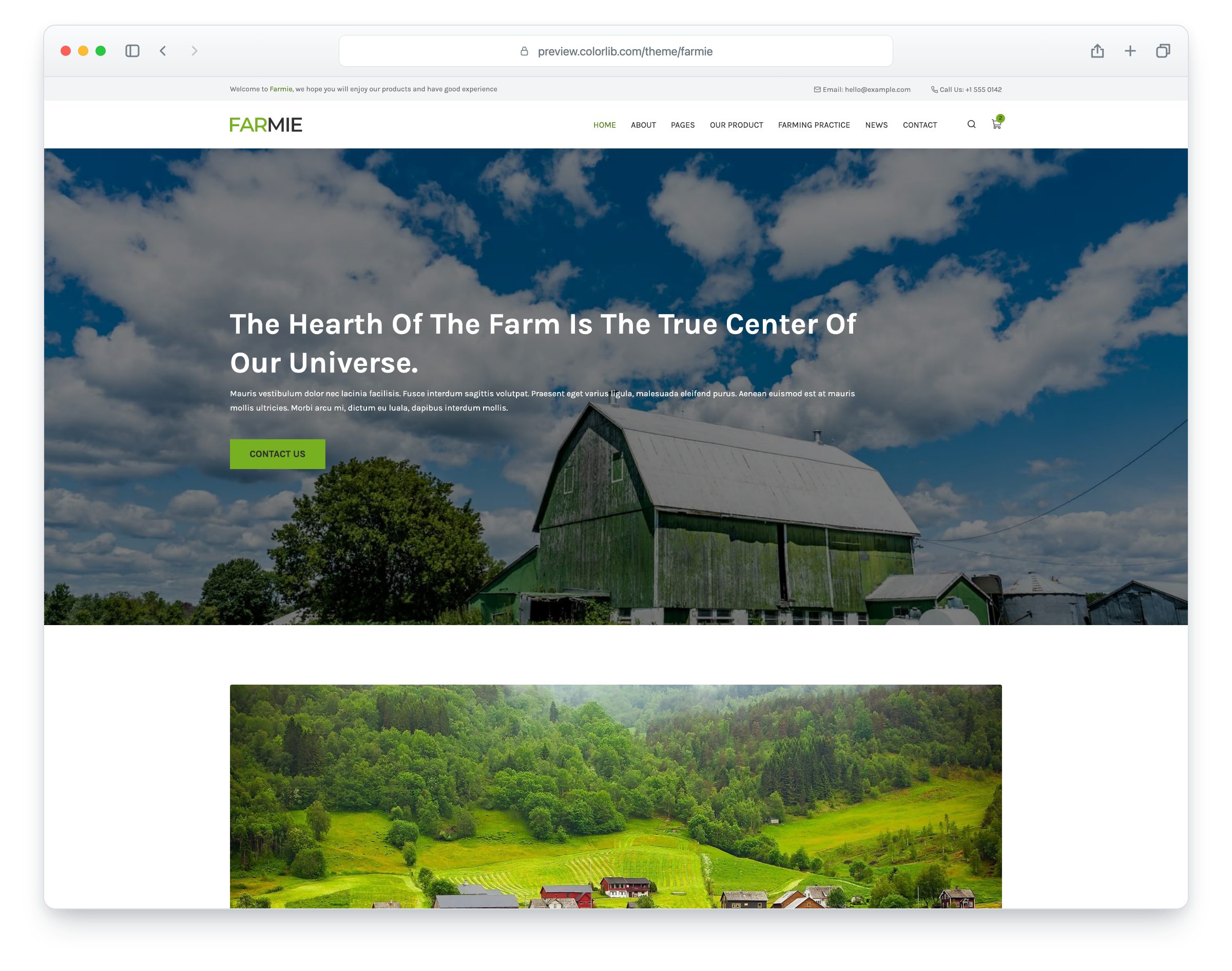 Farmie website template