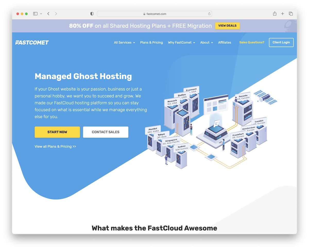 fastcomet ghost hosting services