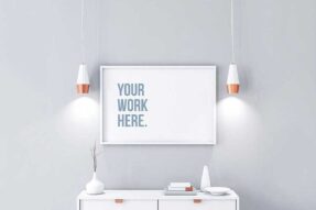 horizontal poster mockup