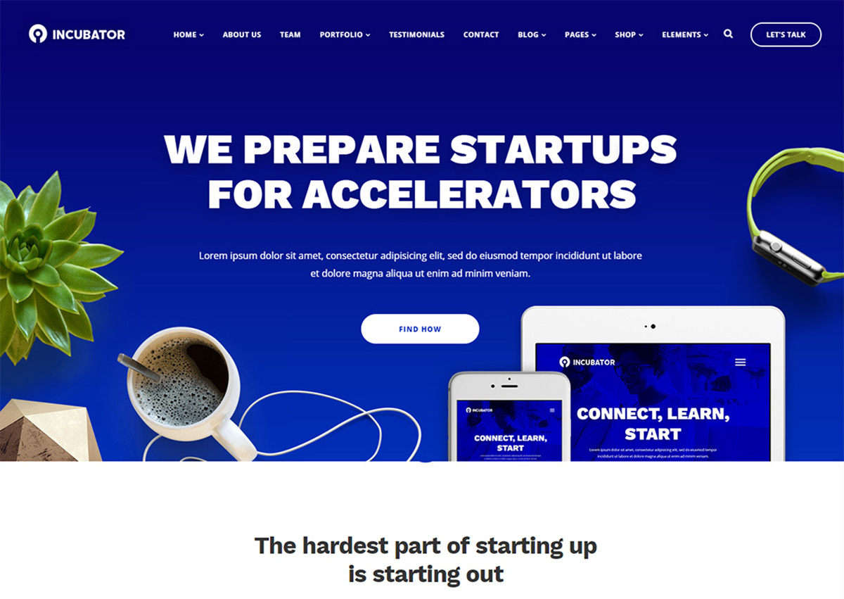Startup One Page Website Examples