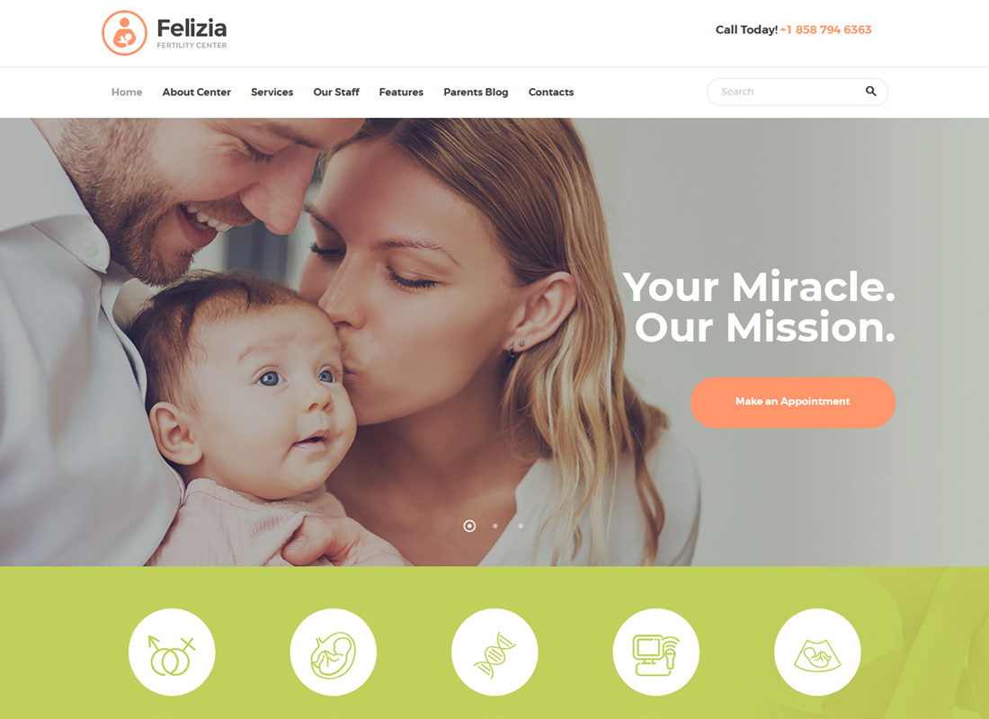 Felizia - Fertility Center & Medical WordPress Theme