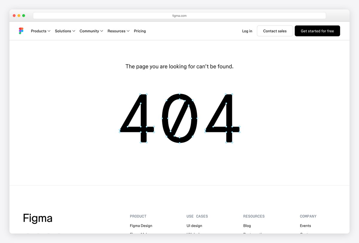 Figma 404 page design