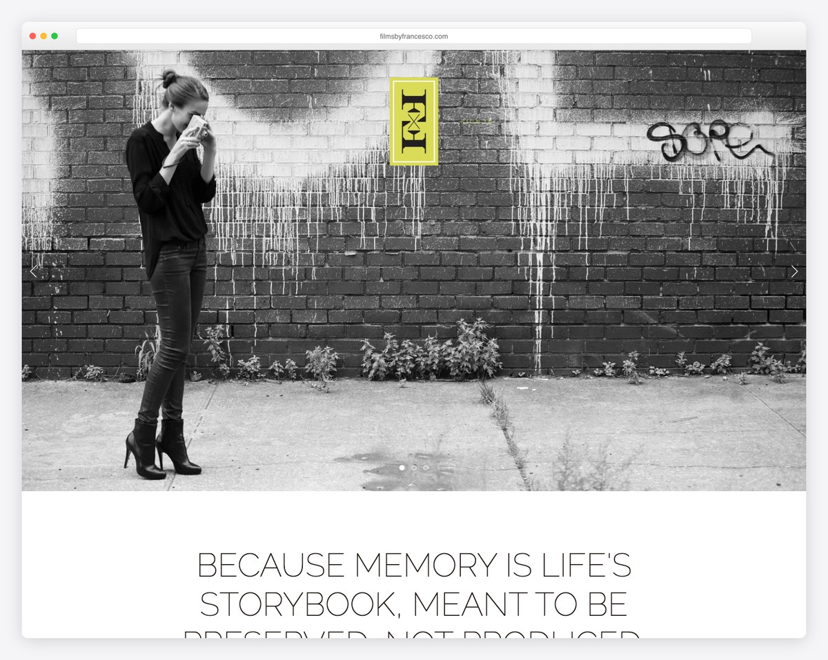 films by francesco website example