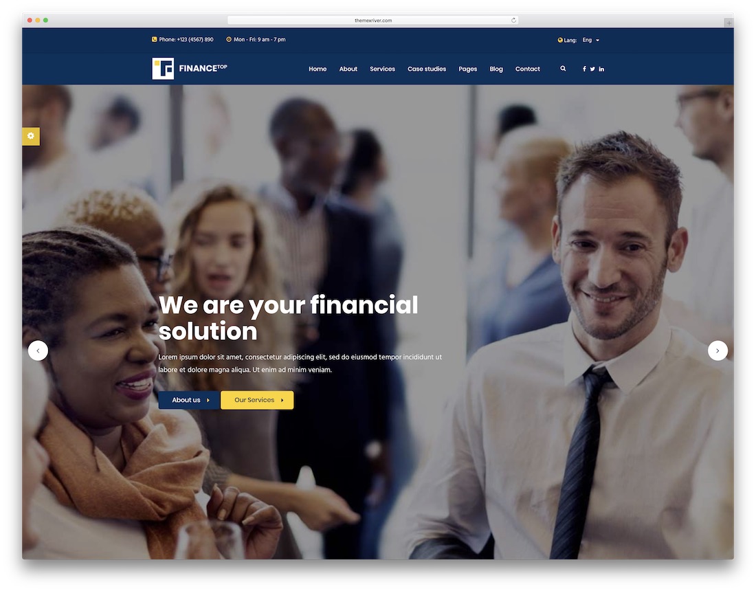 finance top consulting website template