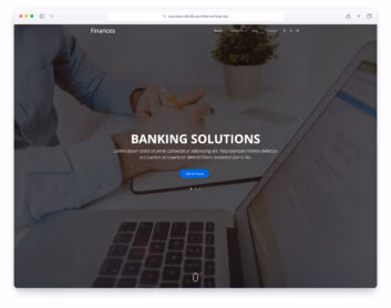 Finances website template
