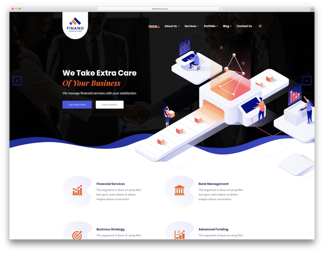 finano consulting website template