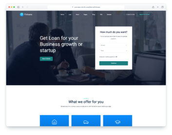 Finloans website template