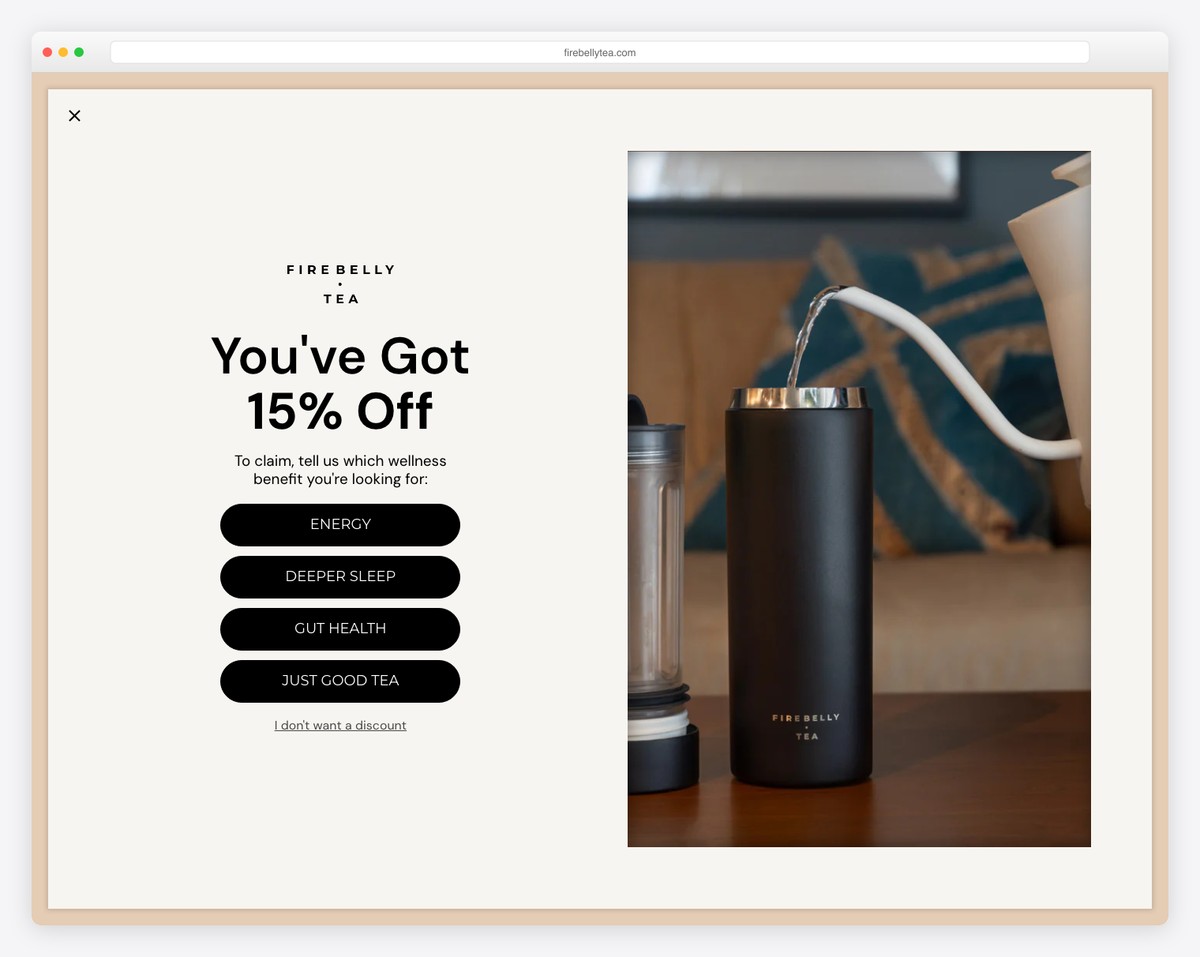 firebelly tea website example