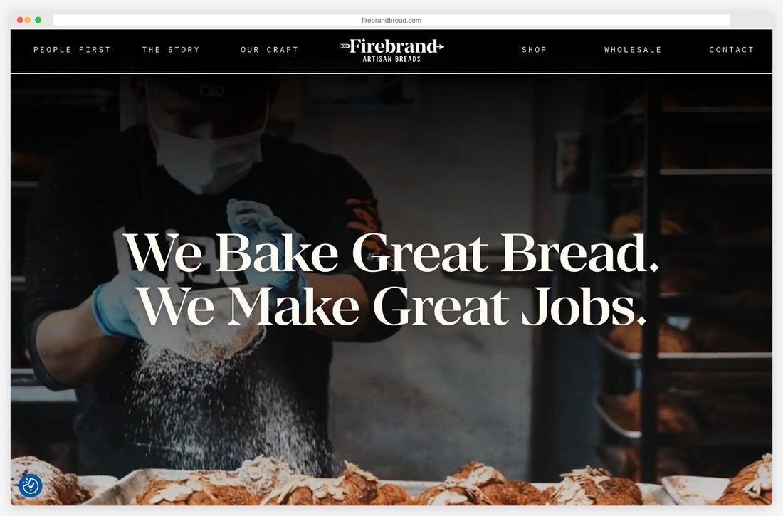 firebrand artisan breads website example