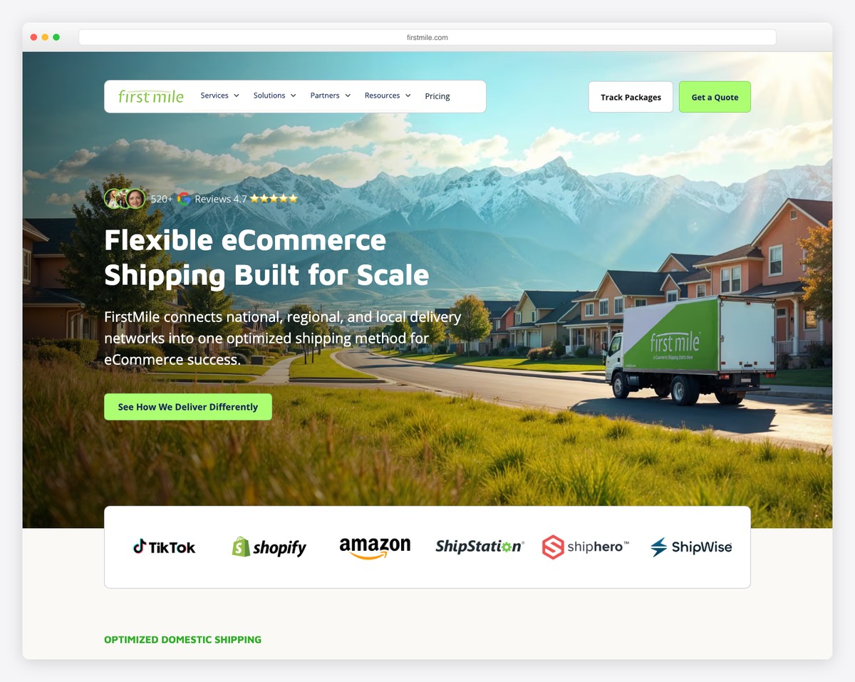 firstmile bluehost website example