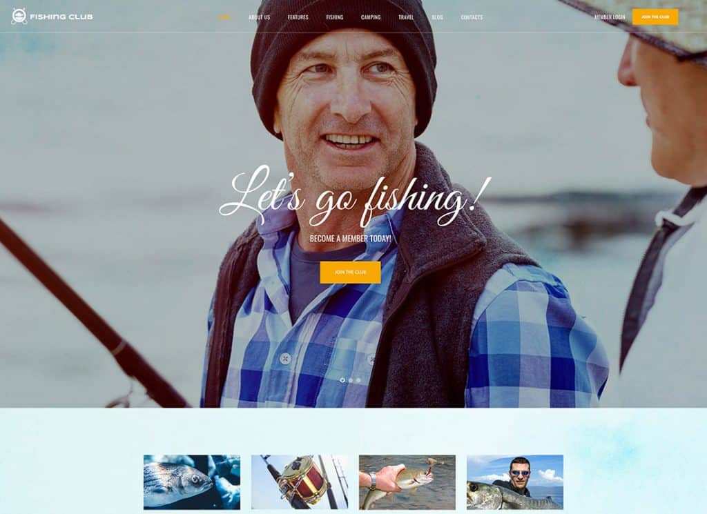 Fishing and Hunting Club Hobby WordPress Theme
