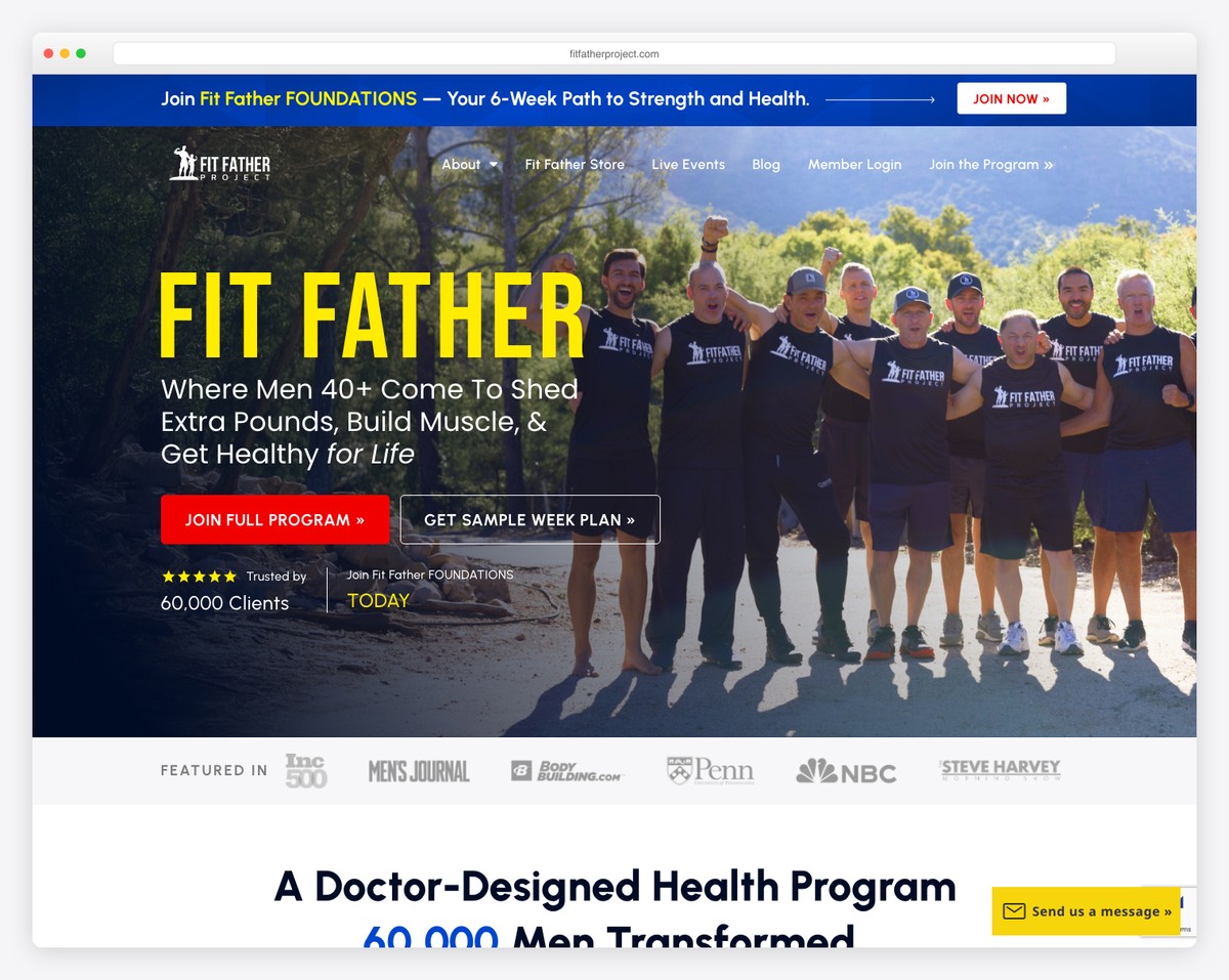 fit father project website example