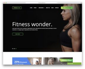 fitness website templates