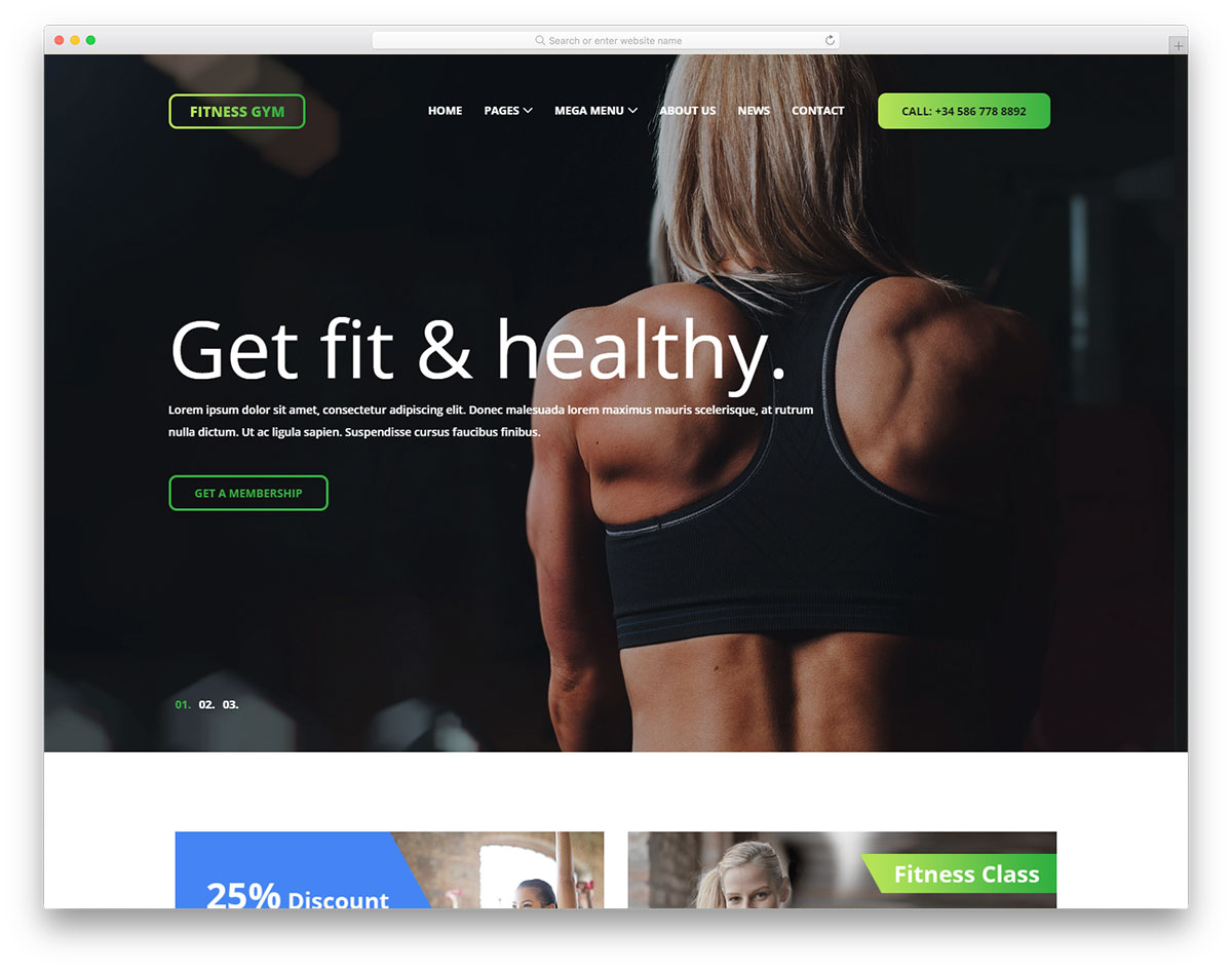 fitnessgym free template