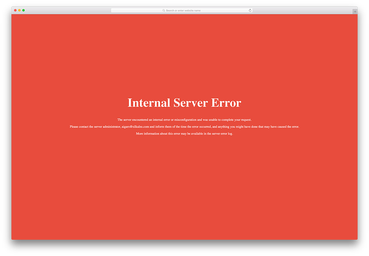 fix internal server error in WordPress