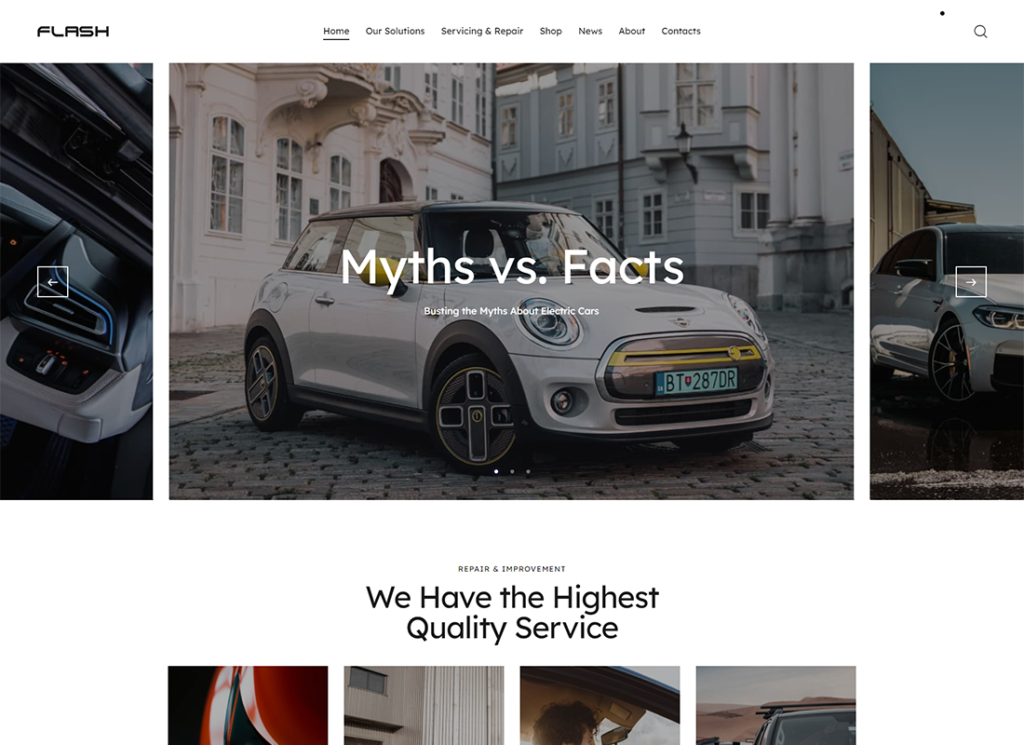 The Flash | Electric Car Supplier & Charging Station WordPress Theme