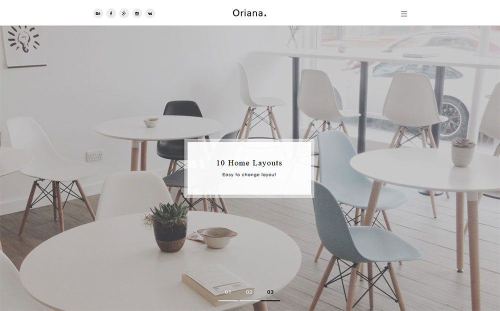 Oriana - Minimal Portfolio & Photography WordPress Theme
