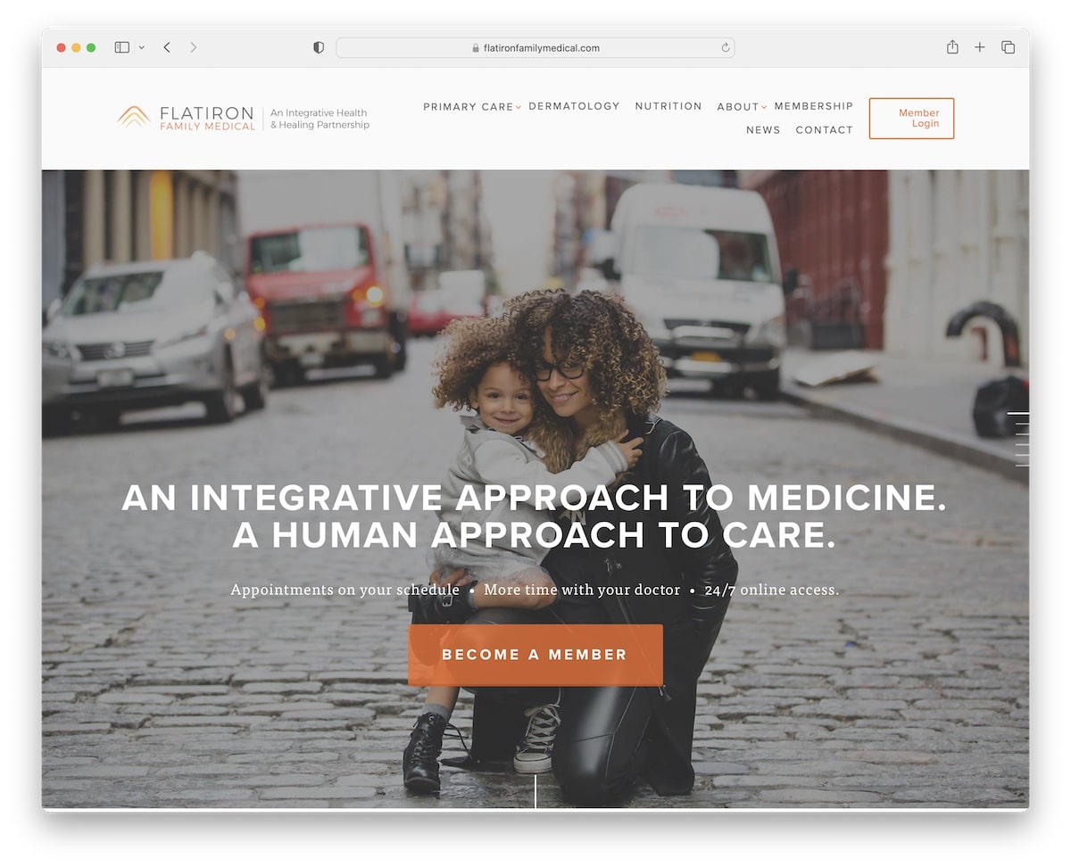 flatiron family medical healthcare website