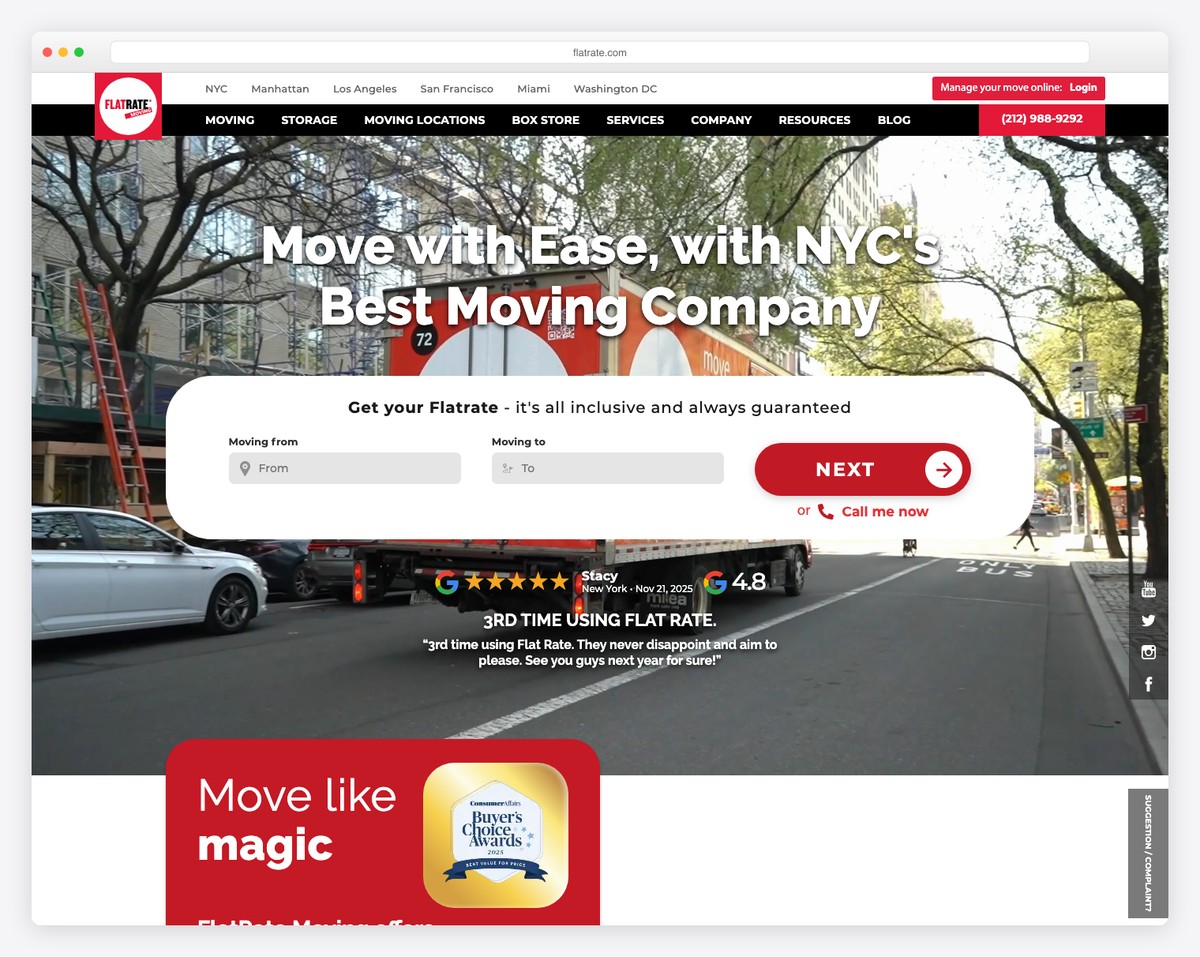 flatrate moving nyc website