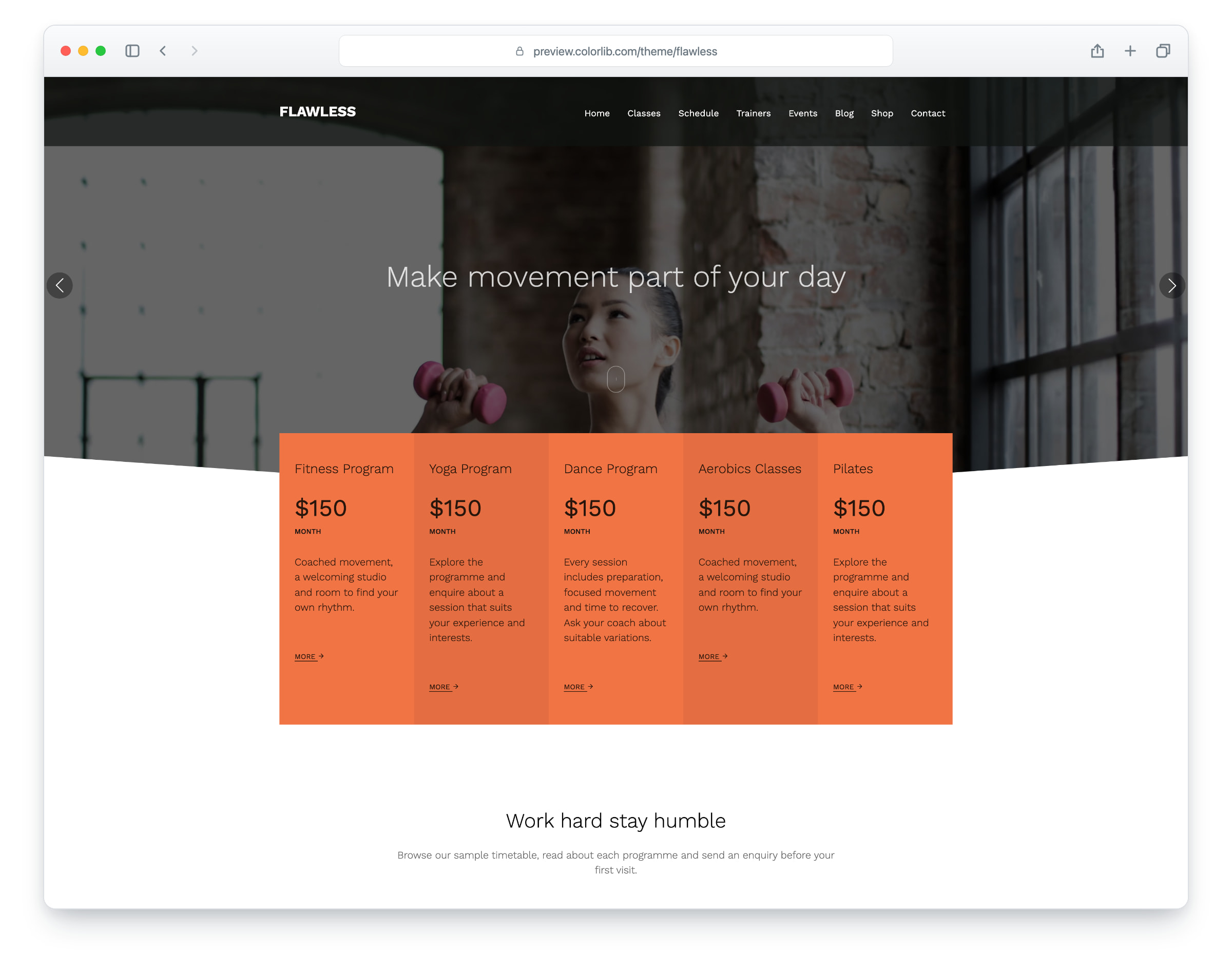 Flawless website template