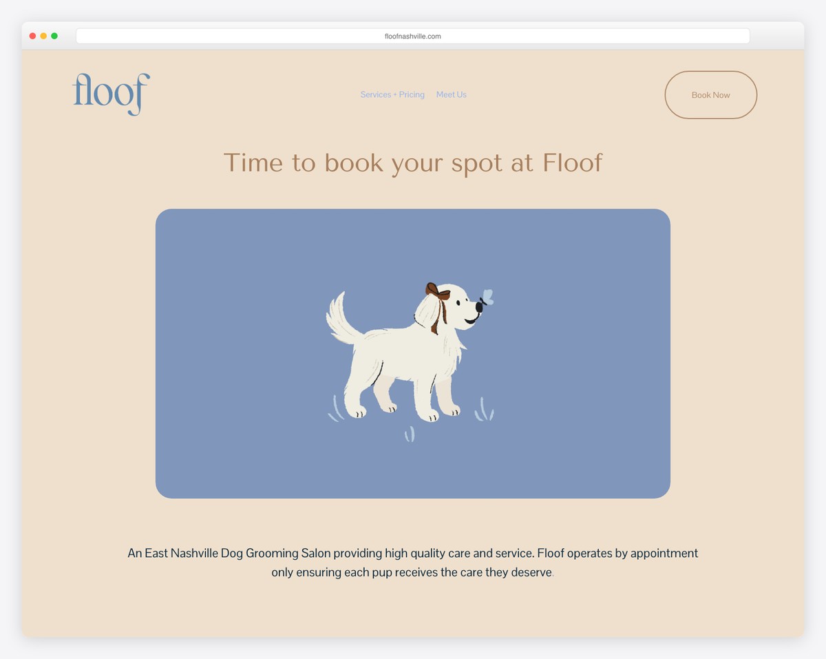 floof nashville grooming website