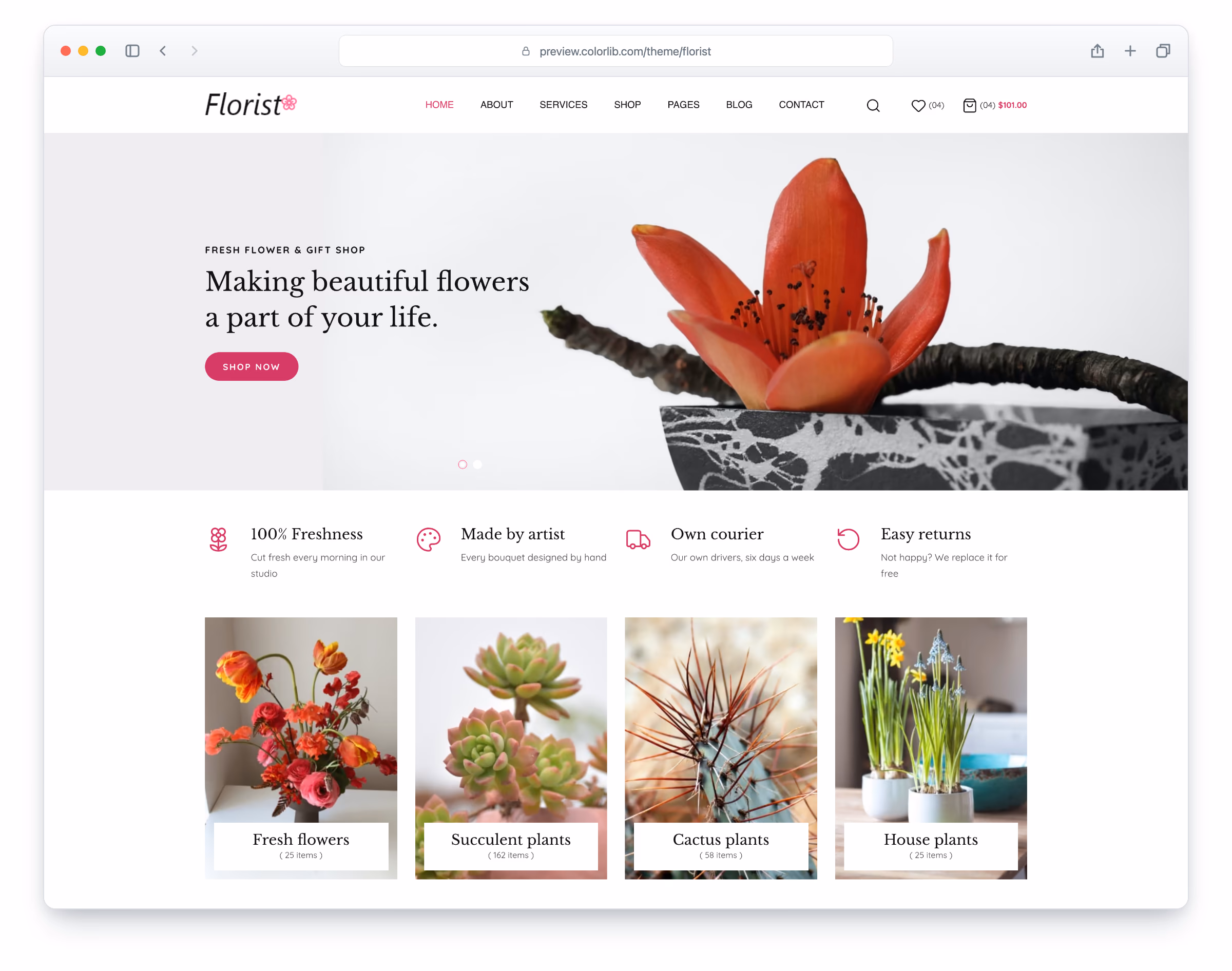 Florist website template