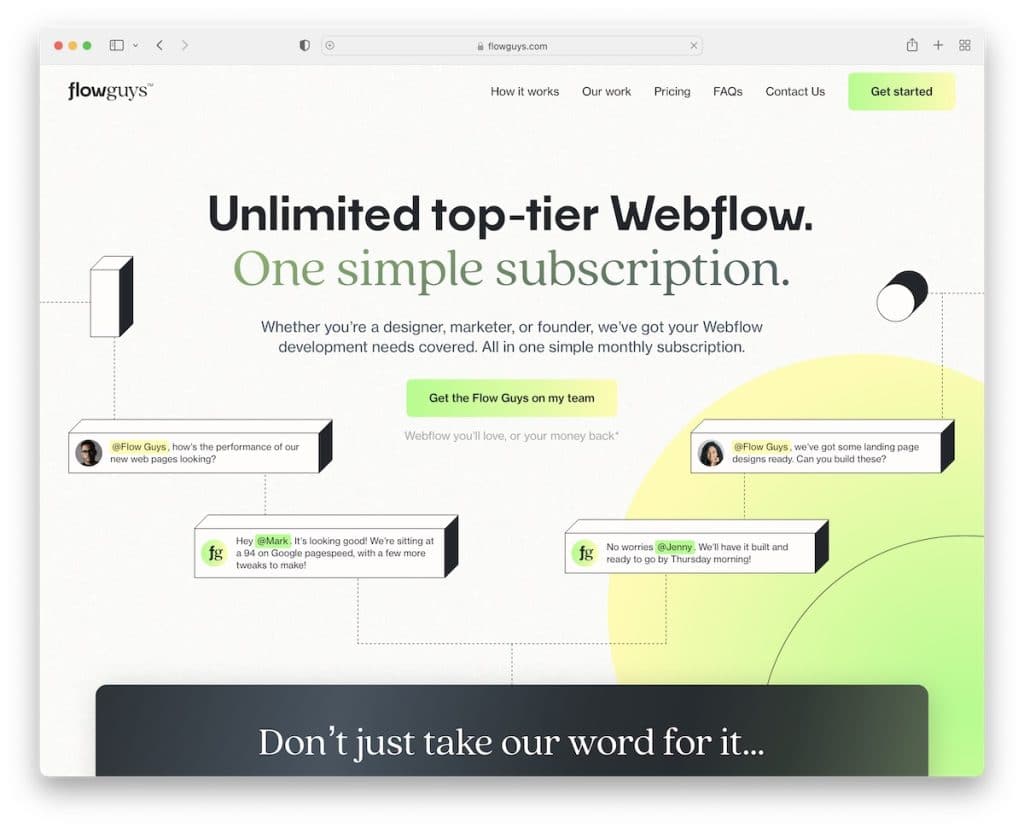 flow guys webflow website