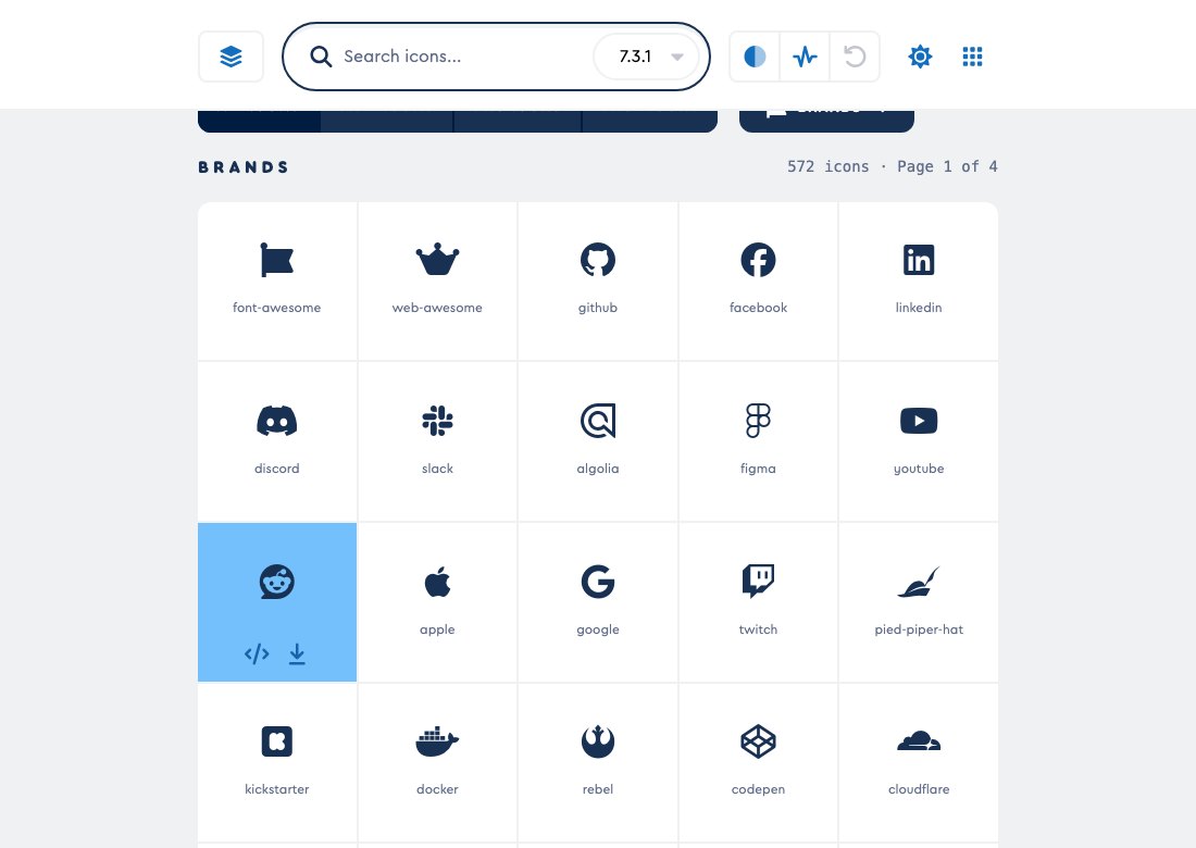 Font Awesome free brand icons