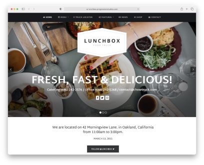 Food Truck Wordpress Themes