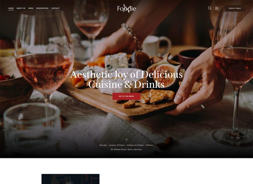 Foodie | Food & Wine Elementor Multiskin WordPress Theme
