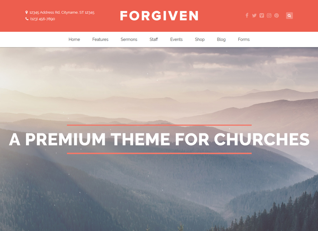 Forgiven - A WordPress Theme for Churches 