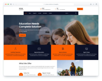 Fox website template