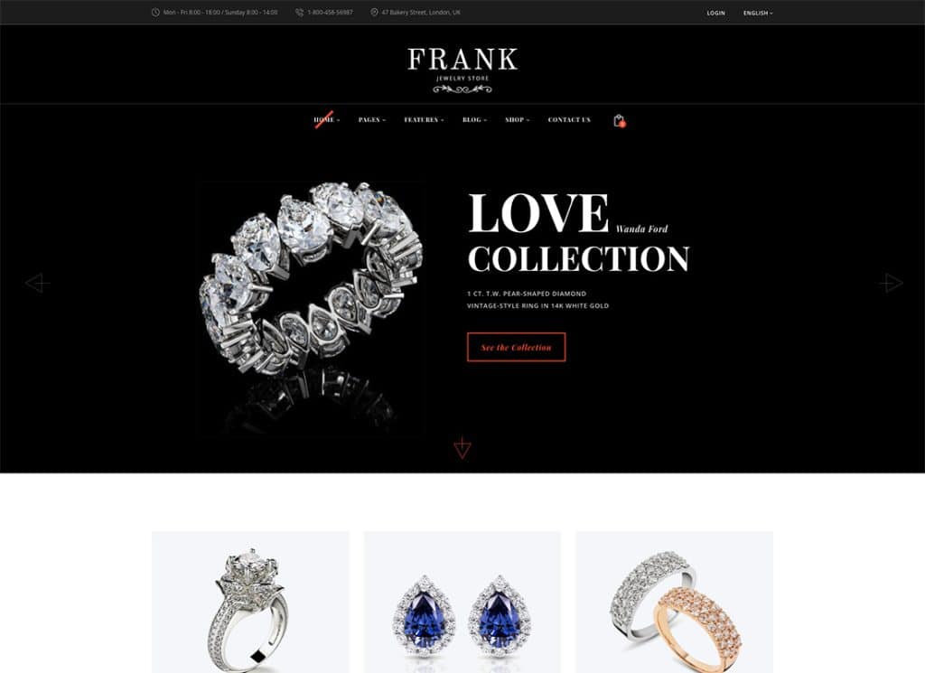Jewelry & Watches Online Store WordPress Theme