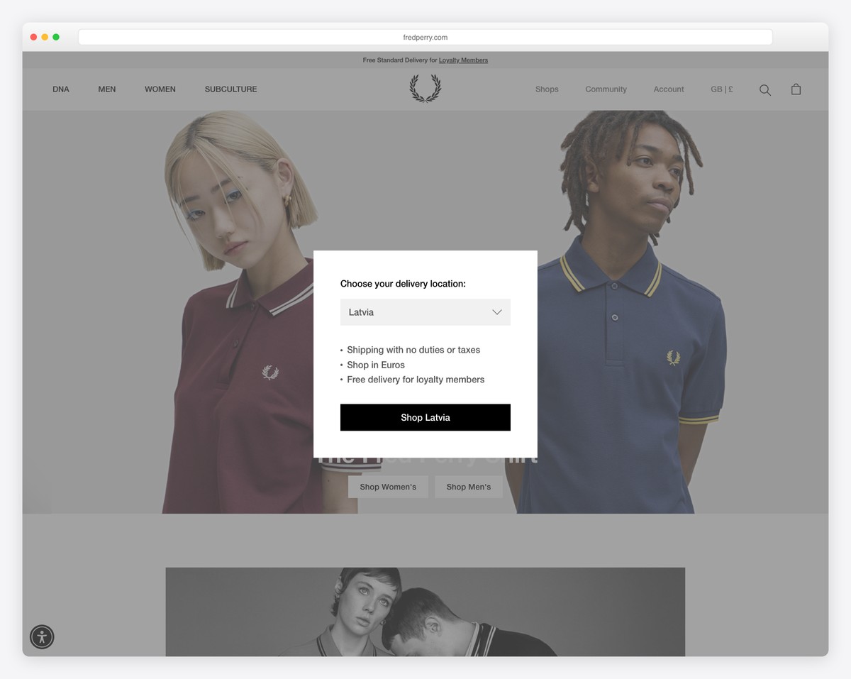 fred perry magento website