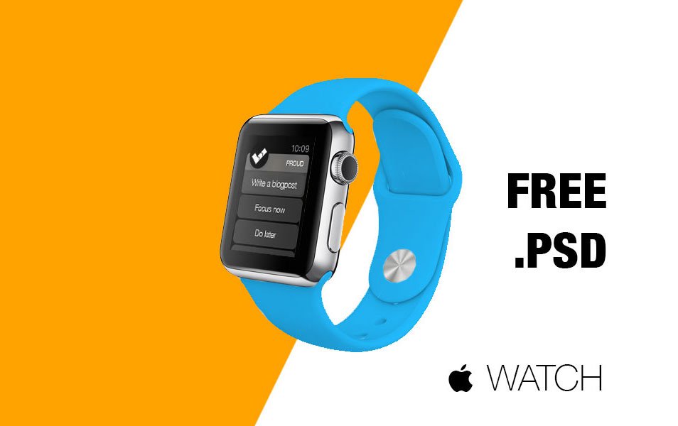 free custom color strap apple watch mockup