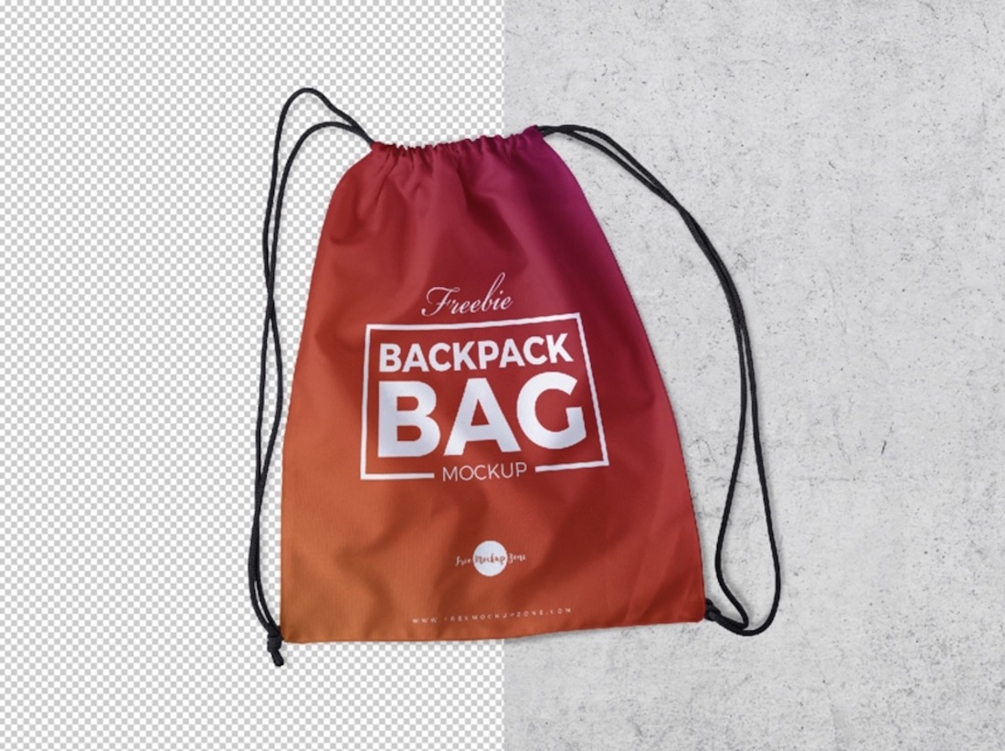 Drawstring Backpack Template