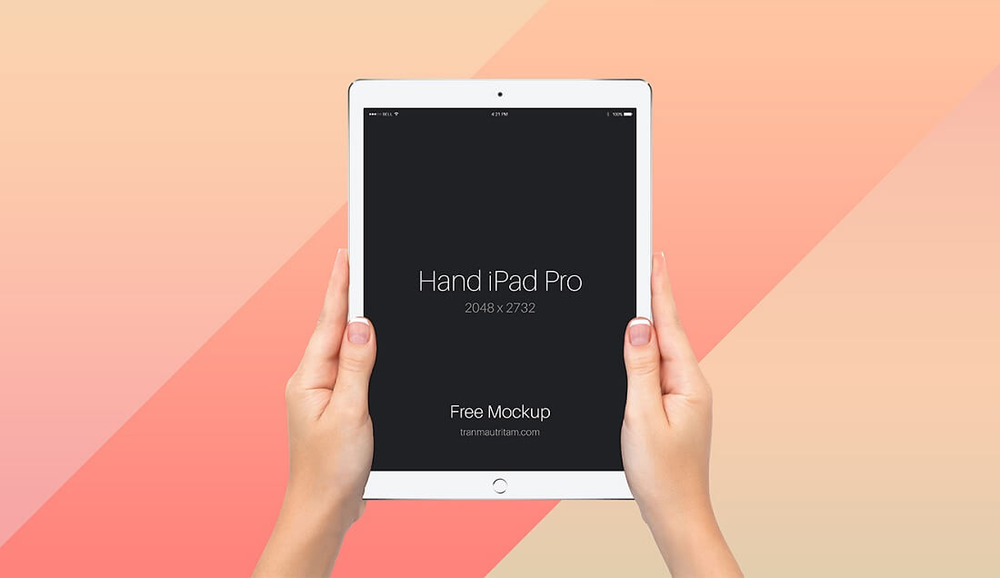 free hand with ipad pro psd template