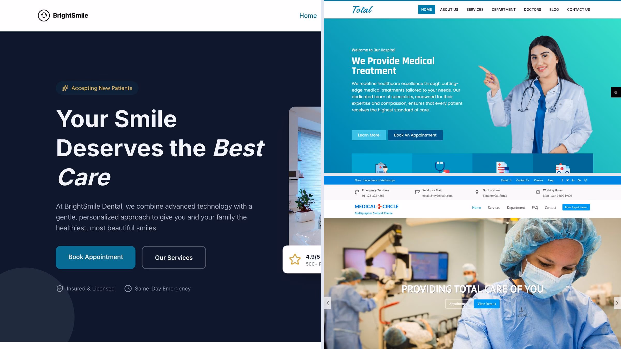 Free medical WordPress themes for clinics, doctors and hospitals