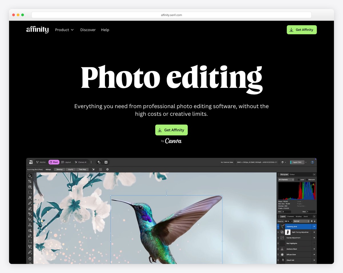 affinity photo screenshot
