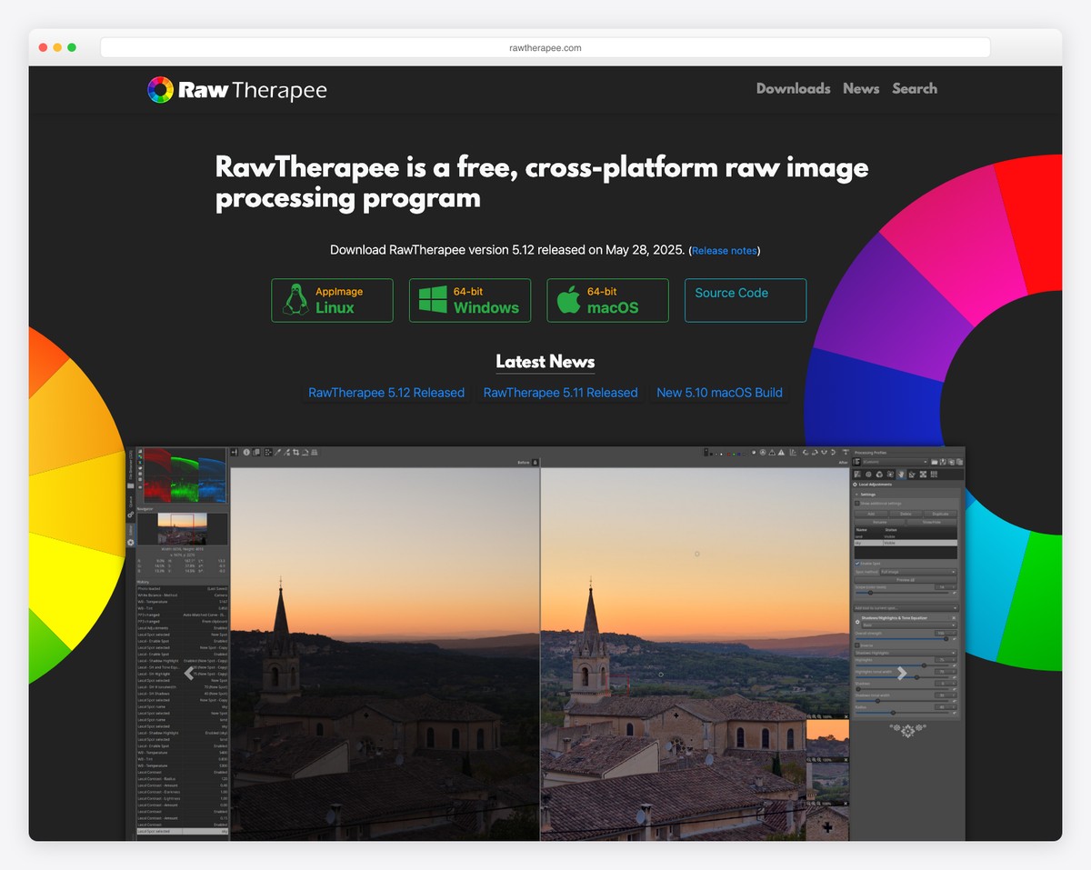 rawtherapee screenshot