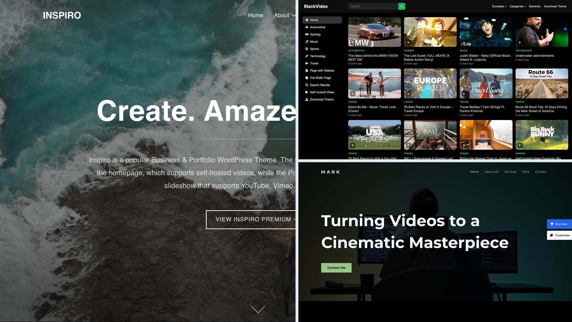 Free video WordPress themes for vlogs and video portfolios