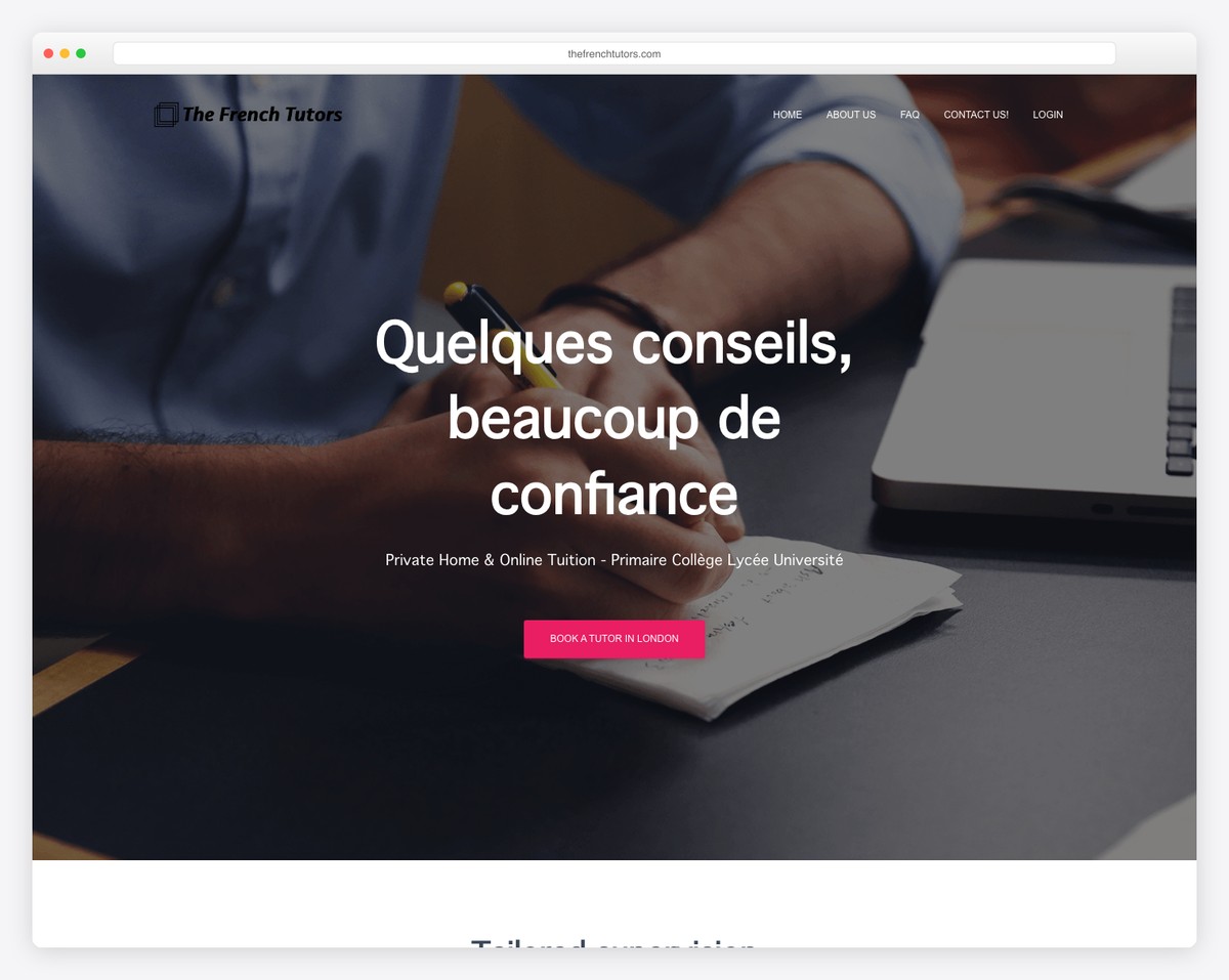 the french tutors website