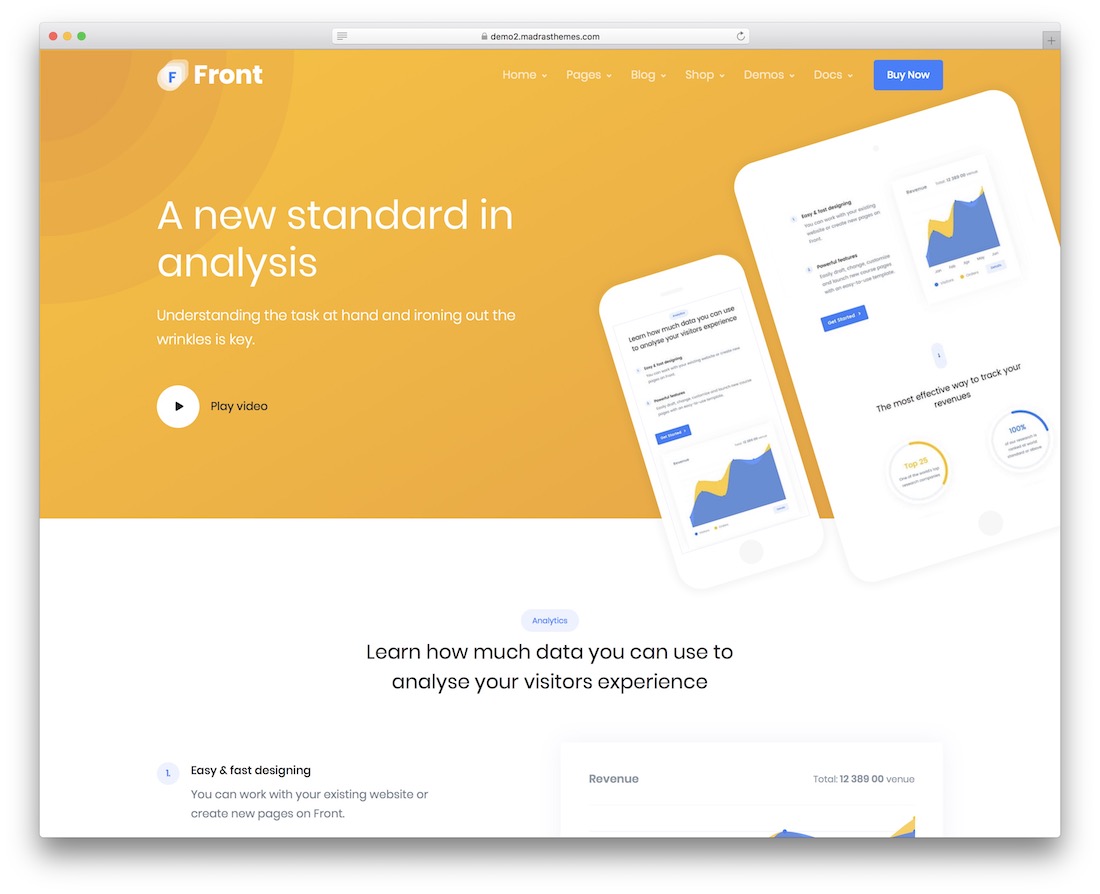 front consulting website template